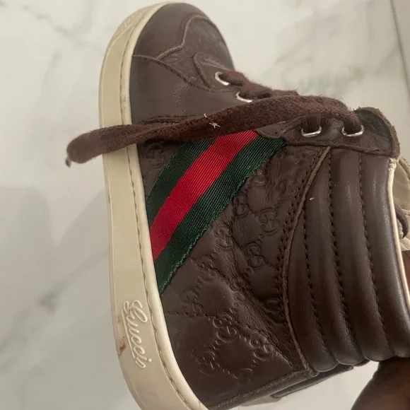 Gucci Brown Guccissima Leather kids Shoes